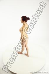 Nude Woman White Standing poses - ALL Slim long colored Standing poses - simple Multi angle poses Pinup